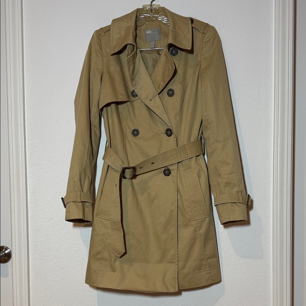 ASOS Classic Tan Trench Coat Size 2